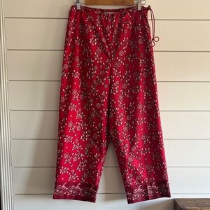 Beverly Hills Polo Club Red Patterned Lounge Pants